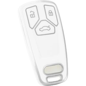 for Audi Key Fob Cover, Soft TPU Key Case for Audi A3 A4 A5 A6 Q5 Q7 TT TTS SQ5 S5 R8 Car Accessories Smart Key Protector (Silver Blue) in Kuwait