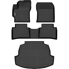 GINOWY-Floor Mats & Cargo Liner for 2014-2019 Toyota Corolla, All Weather Car Mats for Toyota Corolla, Corolla Rubber Mats Trunk Mat Cargo Mat Trunk Liner