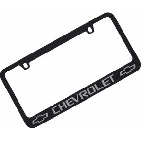 Engraved License Plate Frame for Chevrolet (Black)