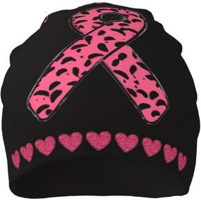 Breast Cancer Awareness Beanie,Soft Warm Skull Cap Stretchy Knit Hat Sport for Men and Women
