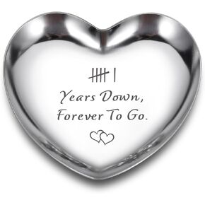 6th Anniversary Iron Gifts for Her Him 6 Year Wedding Anniversary Iron Gifts for Women Men Couples Wife Husband 6 Year Anniversary Decorations Ring Holder Dish Jewelry Tray Christmas Valentines