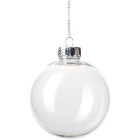 12Pcs 3.15Inch Plasitc Clear Fillable Ball Ornaments, Hanging Suitable for DIY Crafts Gift, Elegant Homes or Festival Displays,Weddings Birthday Party and Christmas Decorations