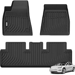 VIWIK Floor Mats Fit for Subaru Forester 2019-2024, Car Mats All Weather Protection Custom Full Set Floor Liners Include 1st and 2nd Row Front & Rear, Automotive Floor Mats TPE Black