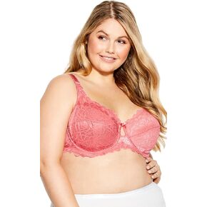 Avenue Women's Plus Size Bra Knitted Lace Rose in Saudi Arabia