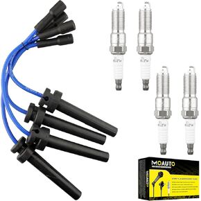 Set of 6 PCS Iridium Spark Plugs with Wire Set 671-6258 51432 RC-GMX104 Compatible with Chevrolet Impala Malibu Monte Carlo Pontiac G6 Montana Buick Lucerne Terraza Saturn Vue