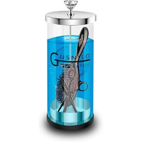 Gusnilo 42 Oz Barbicide Jar with Stainless Steel Tray and Durable Glass,Salon Jar Suitable for Nail Tools & Spa Implements,Hairdressing Tools