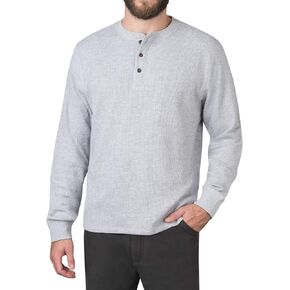 The American Outdoorsman Long-Sleeve Waffle Henley Shirts for Men