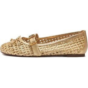 Woven Ballet Flats Shoes for Women with Strap Charming Comfortable Casual Elegance Flat Mary Janes