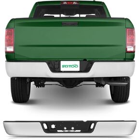 SCITOO Chrome Rear Step Bumper fit for 2002-2009 for Dodge Ram 2500 3500 Back Bumper Replacement