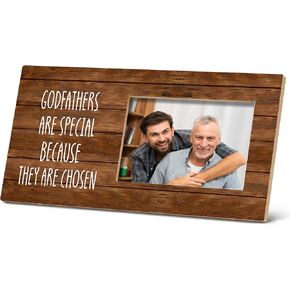 SRADMO Godfathers are Special Because They are Chosen Picture Frame Frames,Godfather Appreciation Gifts 10×8 inch Tabletop Photo Frame from Godchild,Baptism Birthday Father's Day Gifts for Godfather