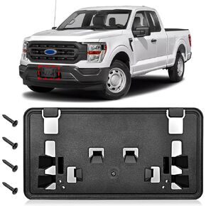 License Plate Bracket Compatible with 2021-2023 Ford F150 3.3L V6 5.0L V8 Accessories, Front Bumper License Plate Holder Frame Replace for ML3Z-17A385-AB