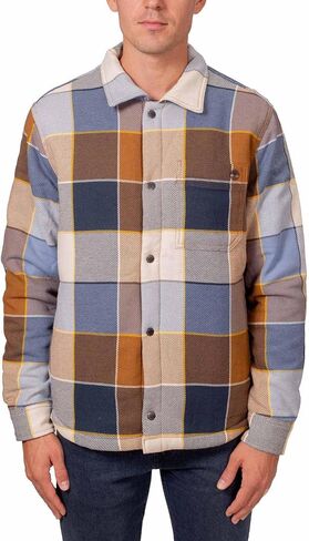 Timberland Men's Sherpa Lined Plaid Overshirt in Saudi Arabia