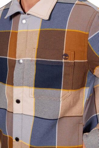 Timberland Men's Sherpa Lined Plaid Overshirt in Saudi Arabia