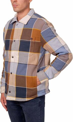 Timberland Men's Sherpa Lined Plaid Overshirt in Saudi Arabia