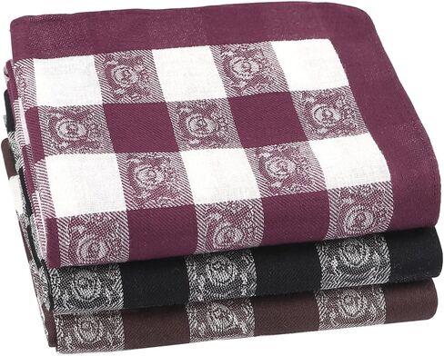 Handkerchiefs for Men, Soft Cotton Men’s Handkerchiefs, Stripe Hankies for Men, Assorted Hankies, 17x17 3/6 PCs in Saudi Arabia