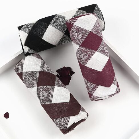 Handkerchiefs for Men, Soft Cotton Men’s Handkerchiefs, Stripe Hankies for Men, Assorted Hankies, 17x17 3/6 PCs in Saudi Arabia