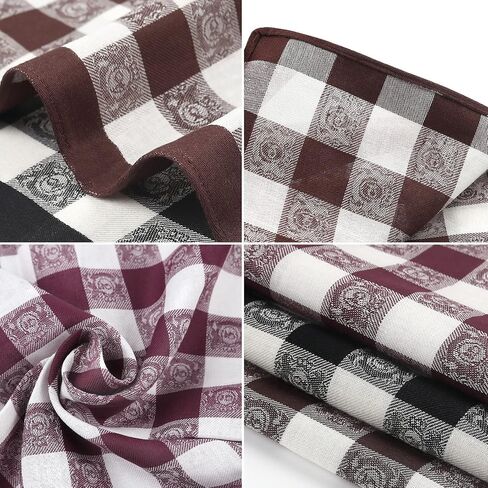 Handkerchiefs for Men, Soft Cotton Men’s Handkerchiefs, Stripe Hankies for Men, Assorted Hankies, 17x17 3/6 PCs in Saudi Arabia