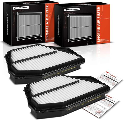 فلتر هواء محرك A-Premium 2-PC متوافق مع Honda Accord 1994-1997 2.2L، Odyssey 1995-1998 & Acura CL 1997-1997 2.2L، CL 1998-1999 2.3L & Isuzu Oasis 1996-1999، استبدال# 17220P0AA00، 5862022550 in Saudi Arabia