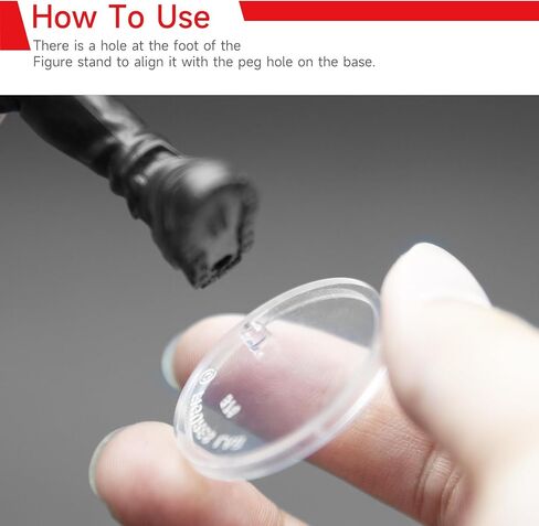 SIXPOINTS 70 Pieces 6 inch Action Figure Stand , Black Plastic Figure Display Holder Base ,Model Support Stands Compatible with 1/12 Marvel Legends /DC/ GI Joe/ MOTU Figure Toy (70Pcs Round(Black)) in Kuwait