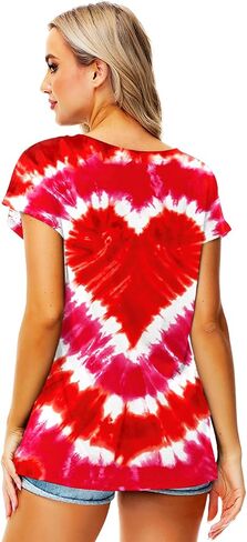 Deerose Womens July 4th Shirts Short Sleeve American Flag Top S-2XL in Kuwait