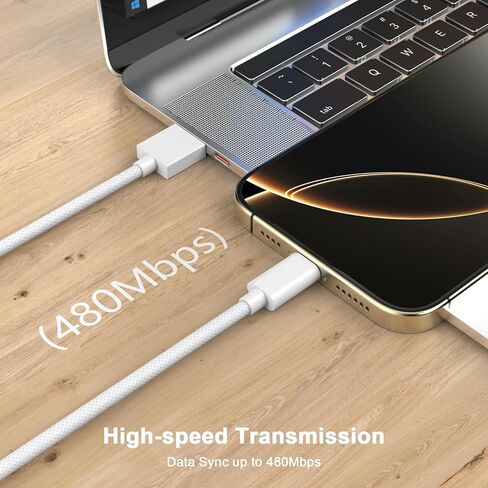 USB C to USB C Charging Cable Compatible for iPhone 16 15, 3 Pack 60W Type C Fast Charging Cable 6FT Braided iPhone 16 Charger Cord for iPhone 16/16 Plus/16 Pro/16 Pro Max/15/15 Pro/15 Pro Max, 6FT in Saudi Arabia