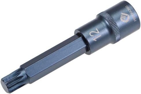 uxcell 1/2" Drive x M12 (12mm) Triple Square Spline Bit Socket, S2 Steel Bits, CR-V Sockets 4" Length (for Hand Use Only) in Kuwait