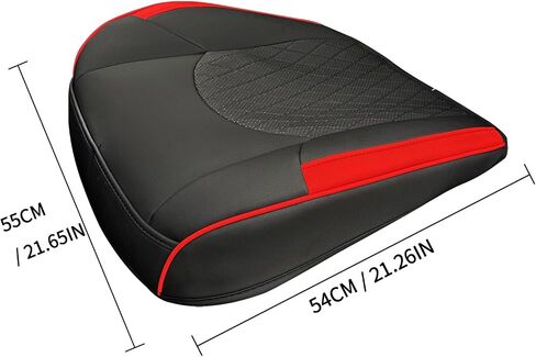ramuel Universal Fit Leather Car Seat Covers for Cars Front Seat Cover Protector Seat Cushion Pad Mat Protect Edge Wrapping Anti-Slip for Most Cars, Pickup, Sedan, Truck, SUV (2pc Black Red) in Saudi Arabia
