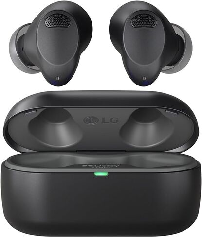 LG TONE Free True Wireless Bluetooth Sports Earbuds TF8 - with Uvnano Charging Case, IP67 Dust and Water Resistance, Black, Small in Kuwait