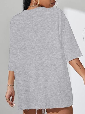 Hilinker Women's Oversized T Shirt Graphic Tees Short Sleeve Shirts Summer Casual Loose Tops in Kuwait