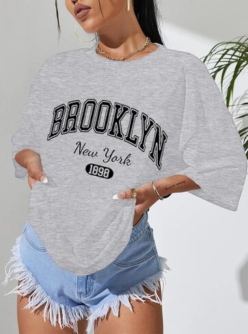 Hilinker Women's Oversized T Shirt Graphic Tees Short Sleeve Shirts Summer Casual Loose Tops in Kuwait