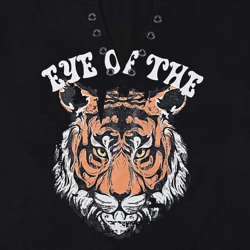 Eye of The Tiger Shirt Women Vintage Tiger Printed Short Sleeve Tshirt Throwback Concert T-Shirts Casual Tee Tops in Kuwait