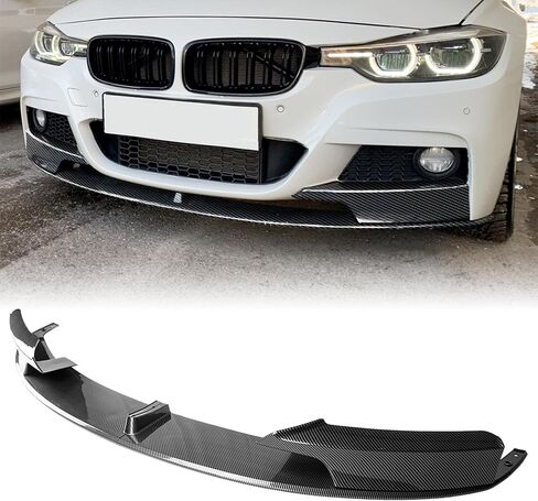 الشفة الأمامية F30 متوافقة مع الشفة الأمامية لسيارة BMW 3 Series F30 سيدان 2013-2018، غمس مائي من ألياف الكربون in Saudi Arabia