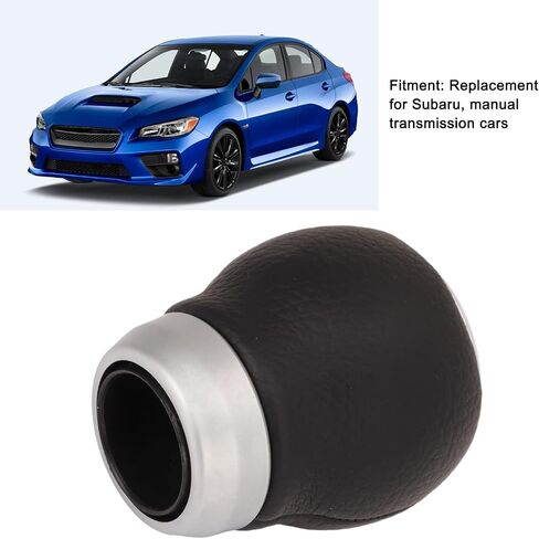 Aramox Shifter Knob 6 Speed Gear Shift Knob Manual Artificial Leather Replacement for Subaru (Black) in Saudi Arabia