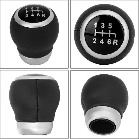 Aramox Shifter Knob 6 Speed Gear Shift Knob Manual Artificial Leather Replacement for Subaru (Black) in Saudi Arabia