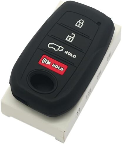 غطاء حماية من السيليكون من SEGADEN، جاكيت جلدي متوافق مع Toyota Venza Corolla Cross 4 أزرار ذكية للتحكم عن بعد Fob 3+1 BTN CV4425 Rose in Kuwait