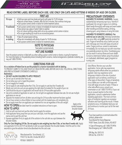 TevraPet Actispot II Flea Treatment for Large Cats 9+ lbs | 6 Doses | Powerful Prevention and Control in Saudi Arabia