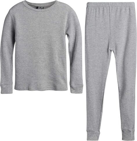 Boys' Thermal Underwear Set - 2 Piece Waffle Knit Long Sleeve Thermal Shirt and Pants for Boys (Sizes: 2T-18) in Kuwait