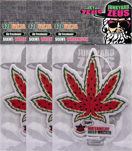 Watermelon Weed Wacker Auto Automobile Room Office Perfume Scented Hanging Paper Air Freshener (3 Qty) in Saudi Arabia