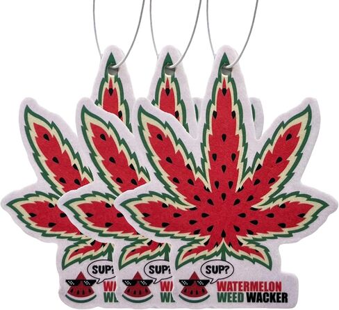 Watermelon Weed Wacker Auto Automobile Room Office Perfume Scented Hanging Paper Air Freshener (3 Qty) in Saudi Arabia