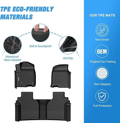 Nilight Floor Mats for Chevy Silverado 1500 GMC Sierra 1500 2019-2024, Chevrolet Silverado GMC Sierra 2500HD 3500HD Crew Cab 2020 2021 2022 2023 2024, All Weather Custom Fit Heavy Duty Floor Liners in Saudi Arabia