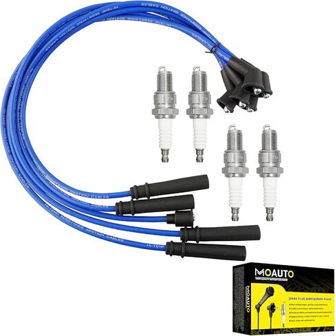 مجموعة من 6 قطع شمعات إشعال إيريديوم مع مجموعة أسلاك 671-6258 51432 RC-GMX104 متوافقة مع شيفروليه إمبالا ماليبو مونتي كارلو بونتياك G6 مونتانا بويك لوسيرن تيرازا ساتورن فيو in Kuwait