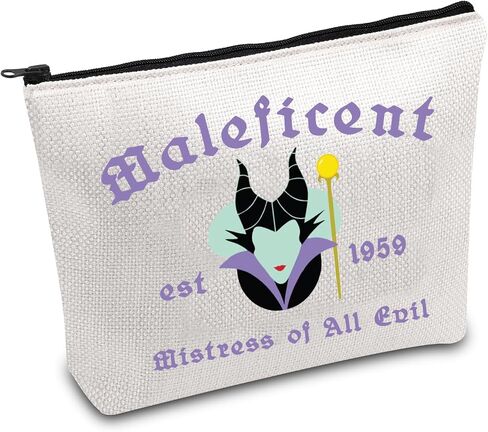 FOTAP Evil Queen Gifts Evil Queen Zipper Pouch Makeup Maleficent Est 1959 Zipper Pouch Mistress of Evil Gift Villains Movie Cosmetic Bag (Maleficent) in Saudi Arabia