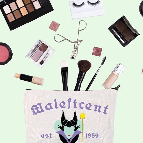 FOTAP Evil Queen Gifts Evil Queen Zipper Pouch Makeup Maleficent Est 1959 Zipper Pouch Mistress of Evil Gift Villains Movie Cosmetic Bag (Maleficent) in Saudi Arabia