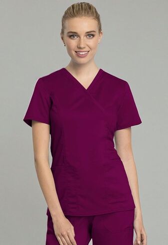 Cherokee Women Scrubs Top Workwear Revolution Tech Mock Wrap WW775AB in Saudi Arabia