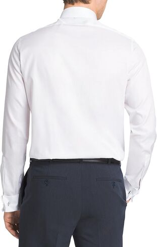 قميص رجالي من Calvin Klein غير قابل للكي بأساور فرنسية، أبيض، رقبة 17.5 بوصة وأكمام 32 بوصة - 33 بوصة in Saudi Arabia