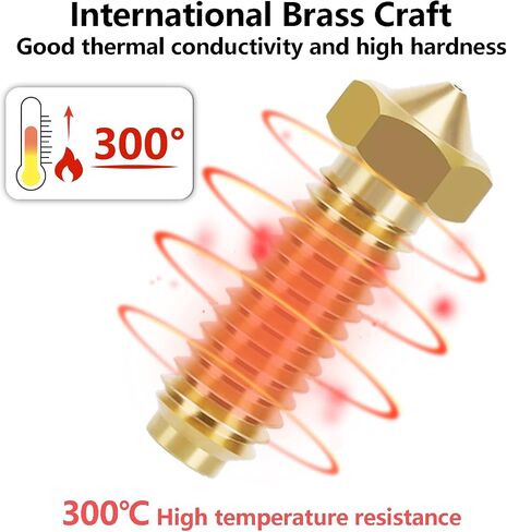 10PCS Brass Nozzles for Anycubic Kobra 3, 3D Printer Parts 10PCS 0.4mm High Speed Nozzles Kit for Kobra 3, Kobra 3 Combo in Kuwait