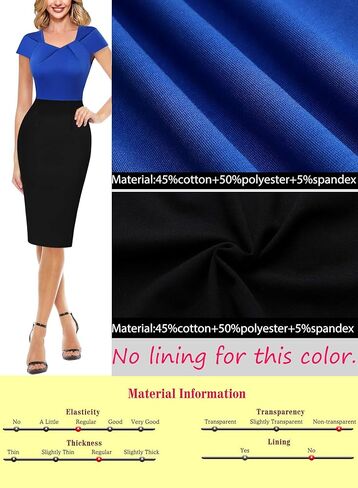 VFSHOW Womens Pleated Asymmetric Neck Office Business Work Church Slim Fit Knee Length Bodycon Pencil Dress in Saudi Arabia
