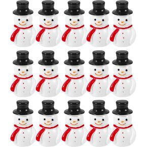 Cabilock 20pcs Mini Snowman Statue Ornament, Christmas Snowman Crafts Bulk Xmas Tree Decor Miniature Christmas Figures Snowman Figurines Micro Landscape Decorations for Xmas Party Supplies