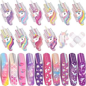 Panelee 20 Styles Kids Cartoon Bandages Bulk Unicorn Patterns Bandages Waterproof Breathable Bandages Variety Patterns Comfortable Flexible Protection Care for Girls Boys (150)