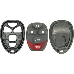 Keyless2Go Replacement for Shell Case and 5 Button Pad for Remote Key Fob with FCC OUC60270 OUC60221 and Part 15912860